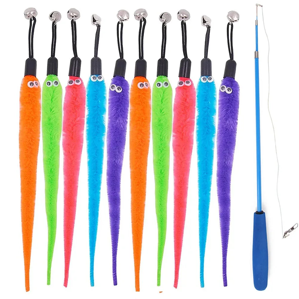 Plush Worm Replacement Heads for Cat Toys