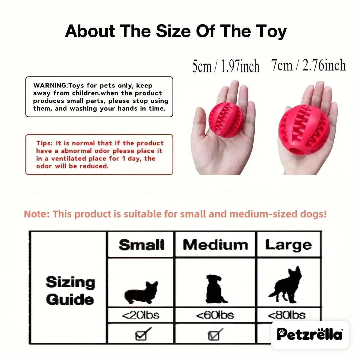 Petzrella Treat Ball for dogs