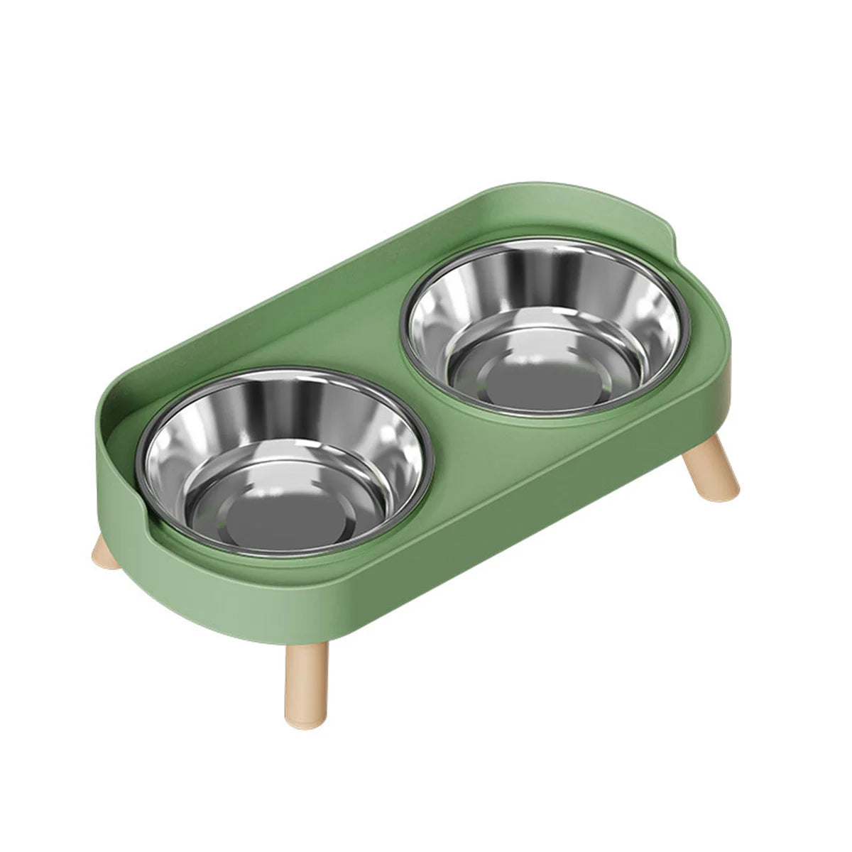 Elevated Double Food & Water Bowl for Cats & Dogs
