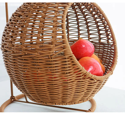 Hanging Rattan Cat Nest – Stylish Elevated Lounge