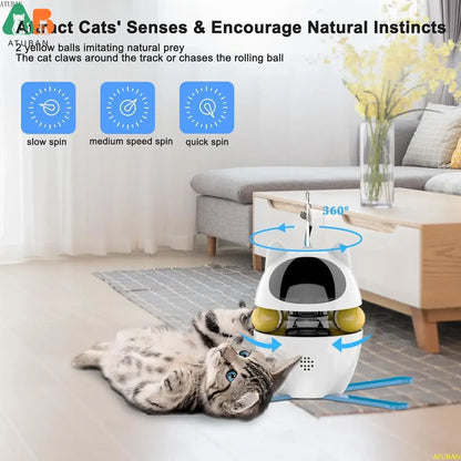 3-in-1 Automatic Interactive Cat Toy with Laser