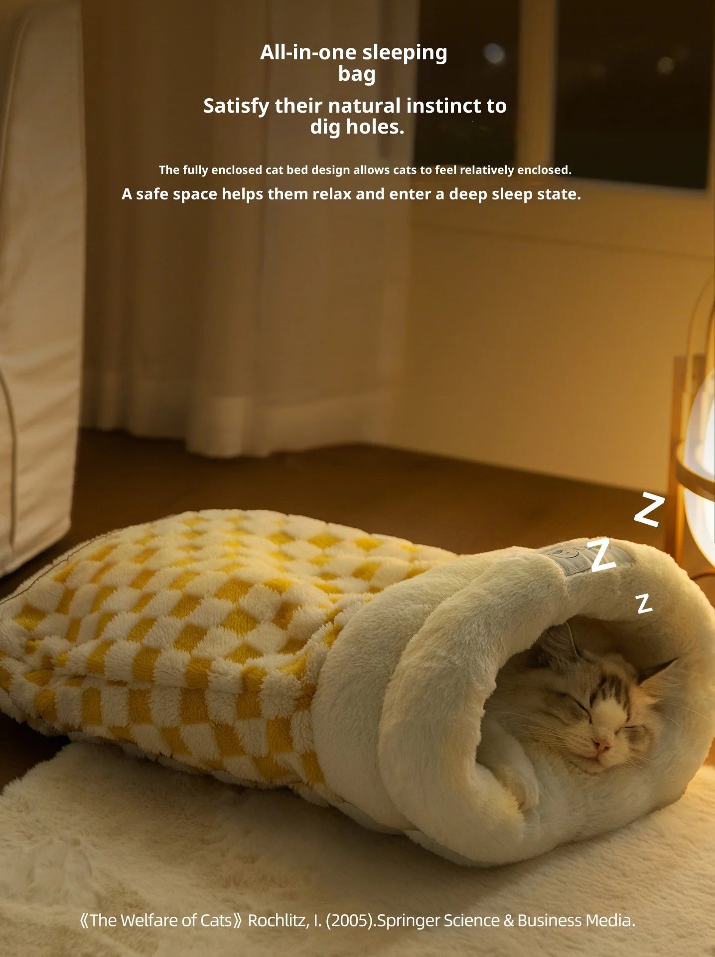 Cloud Plush Cat Bed – Deep Comfort & Warmth