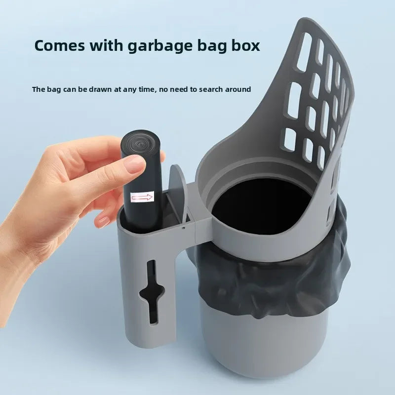 Cat Litter Scoop with Built-In Waste Bag Holder