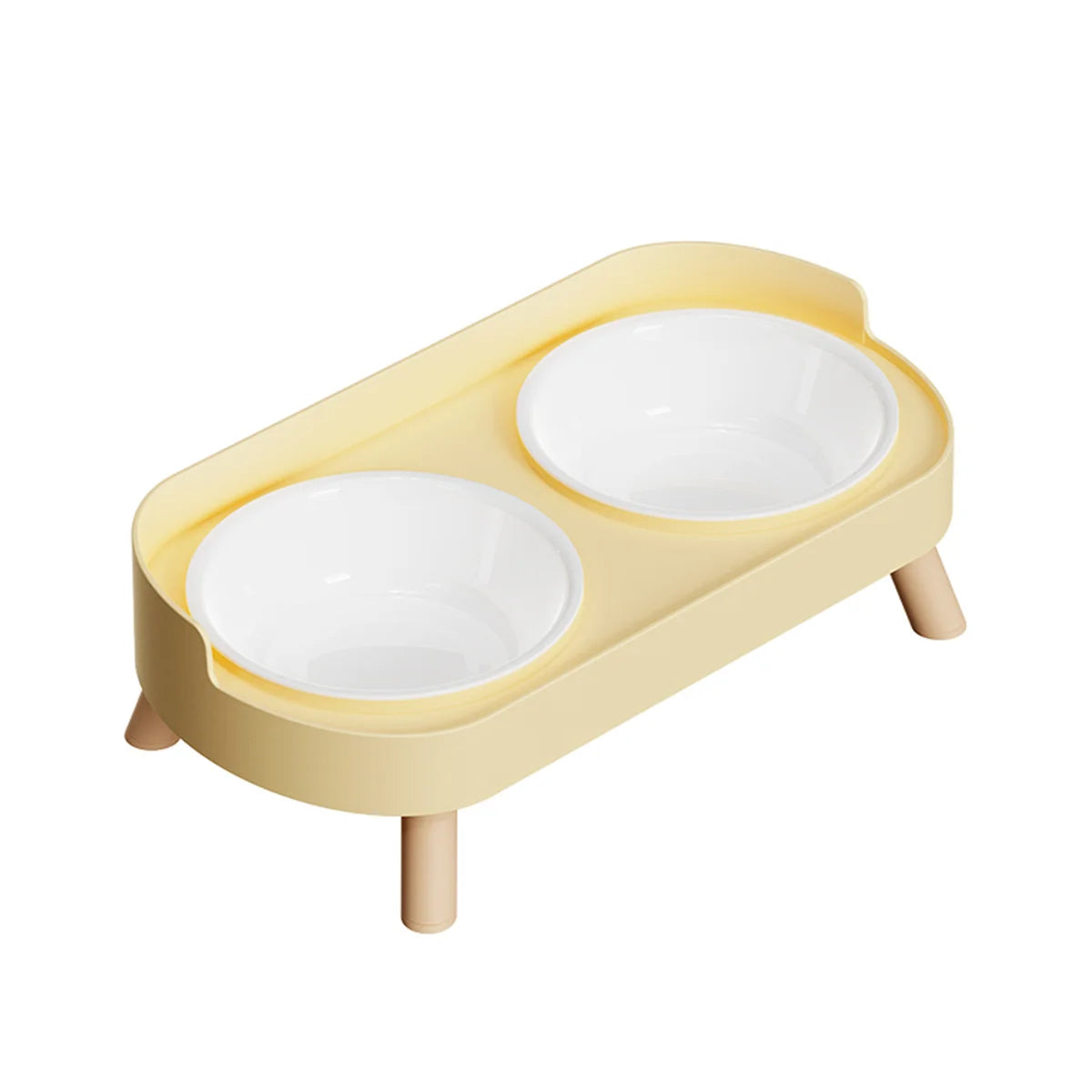 Elevated Double Food & Water Bowl for Cats & Dogs