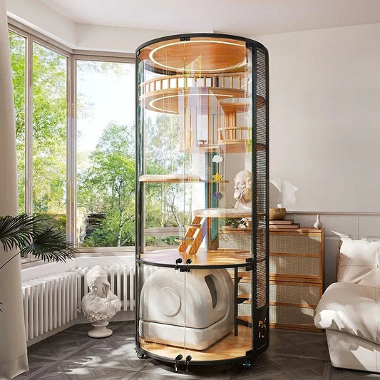 360° Panoramic Cat Villa Tower