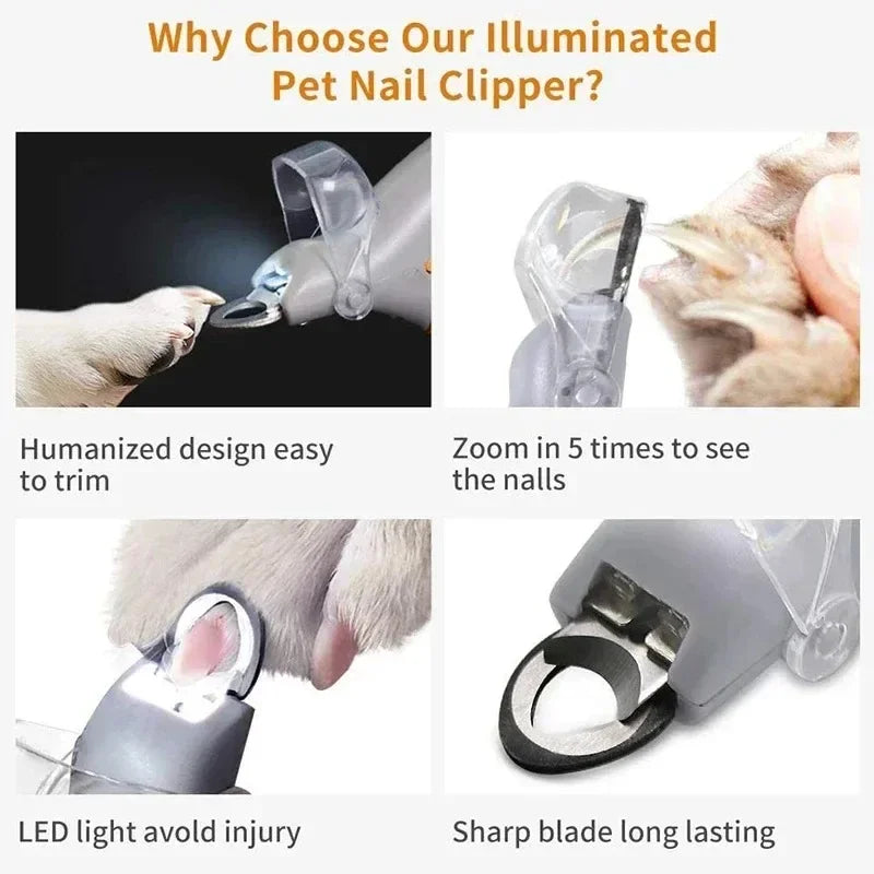 LED Pet Nail Clippers with Light