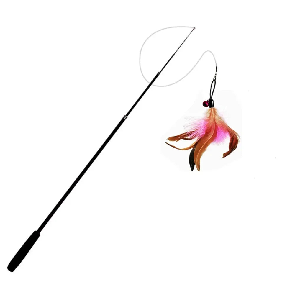 Retractable Fishing Rod Cat Toy
