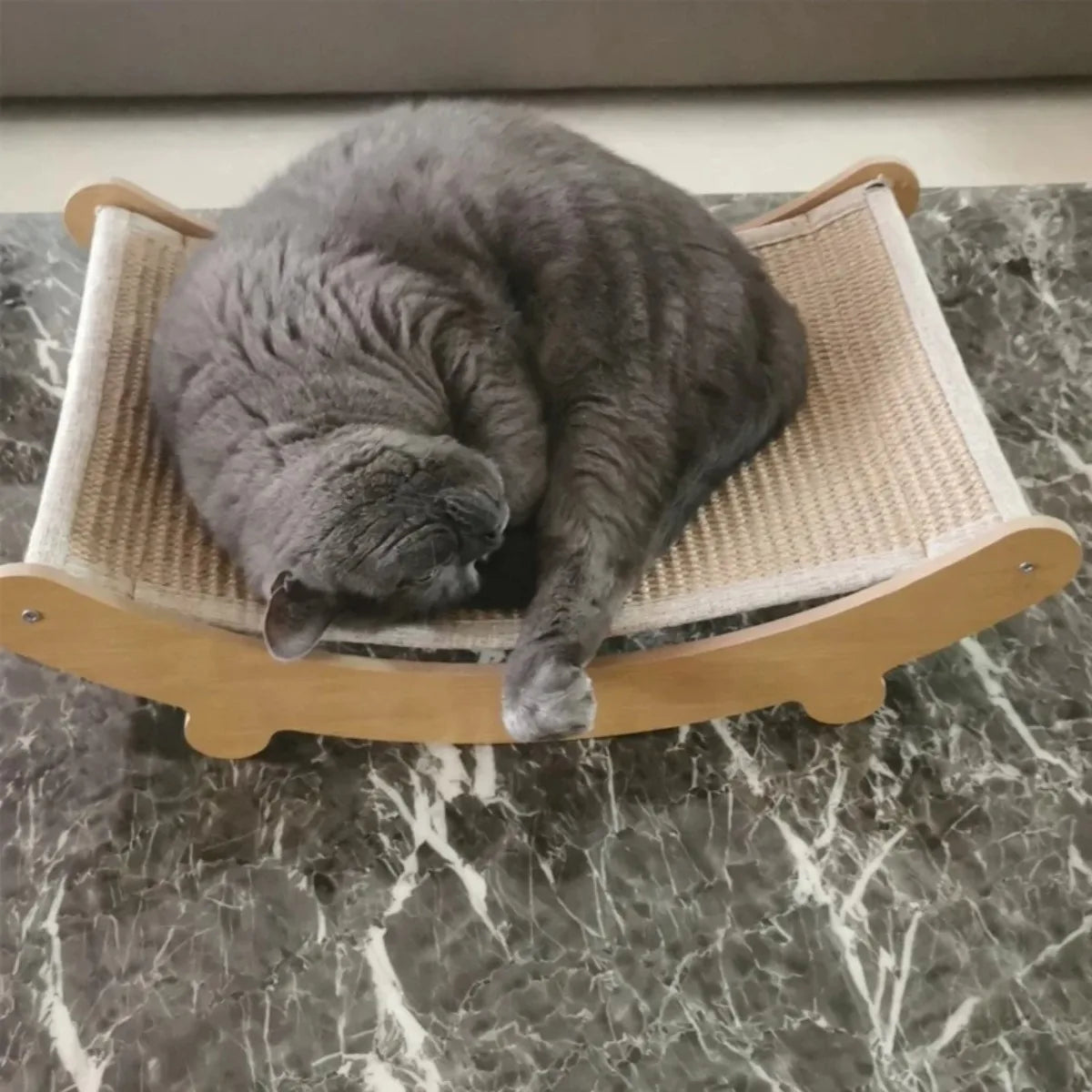 Wooden Sisal Cat Scratcher Bed