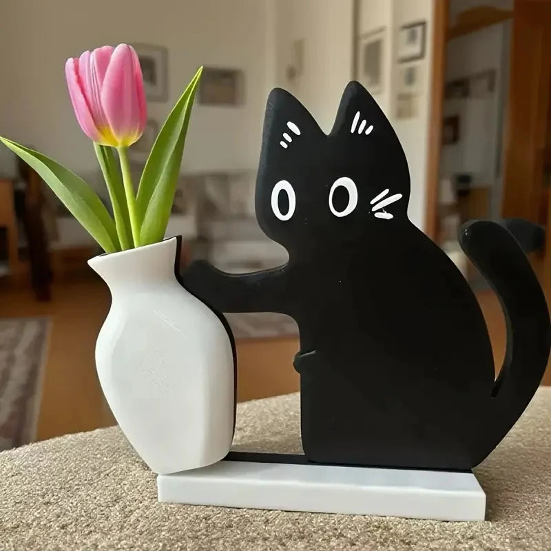 Cartoon Cat Acrylic Vase