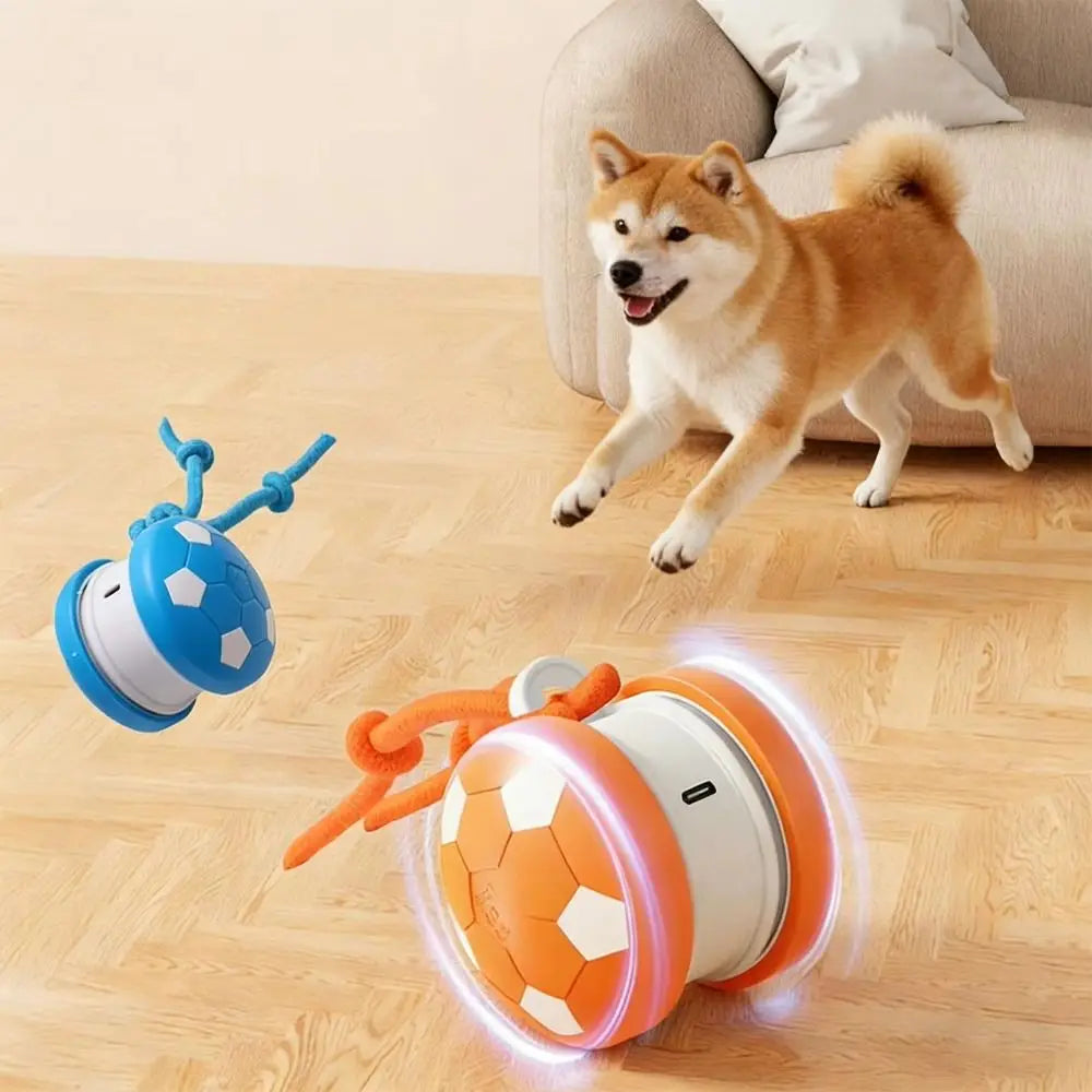 Petzrella Smart Rolling Dog Ball with Tail Rope