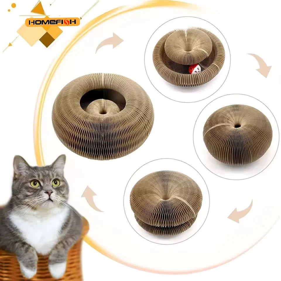 Corrugated Cardboard Cat Scratcher Bowl Toy