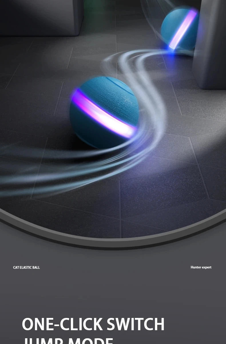 Intelligent Rechargeable Cat Toy Ball with Dual Play Modes