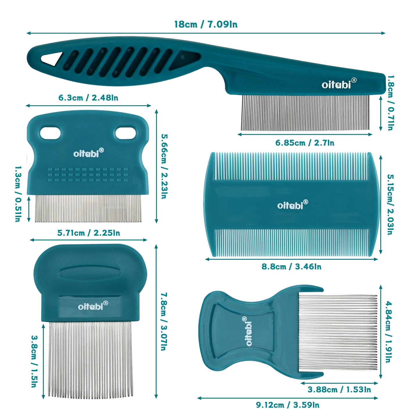 Pet Grooming Comb Set for Cats and Dogs
