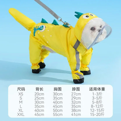 Petzrella All-In-One wasserdichter Hunde-Regenponcho