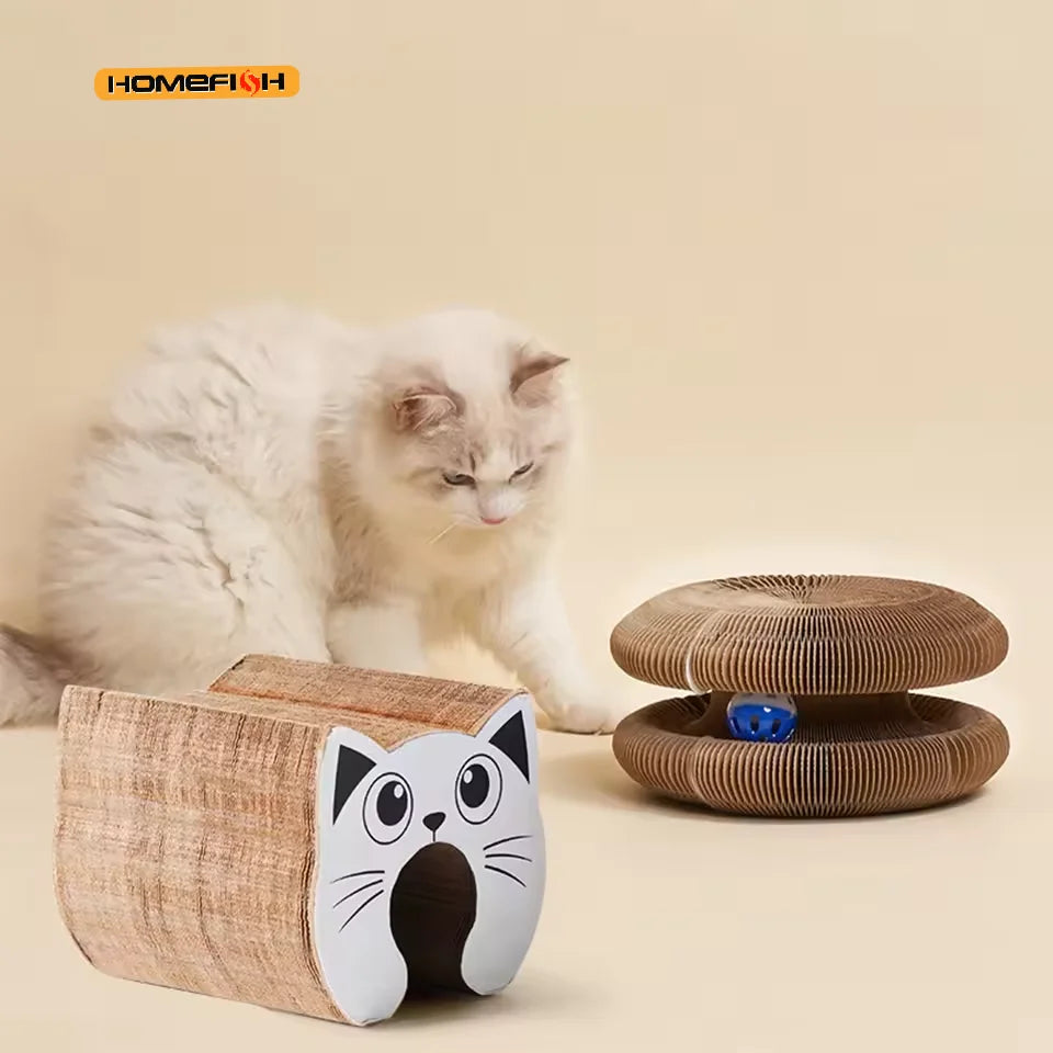 Corrugated Cardboard Cat Scratcher Bowl Toy