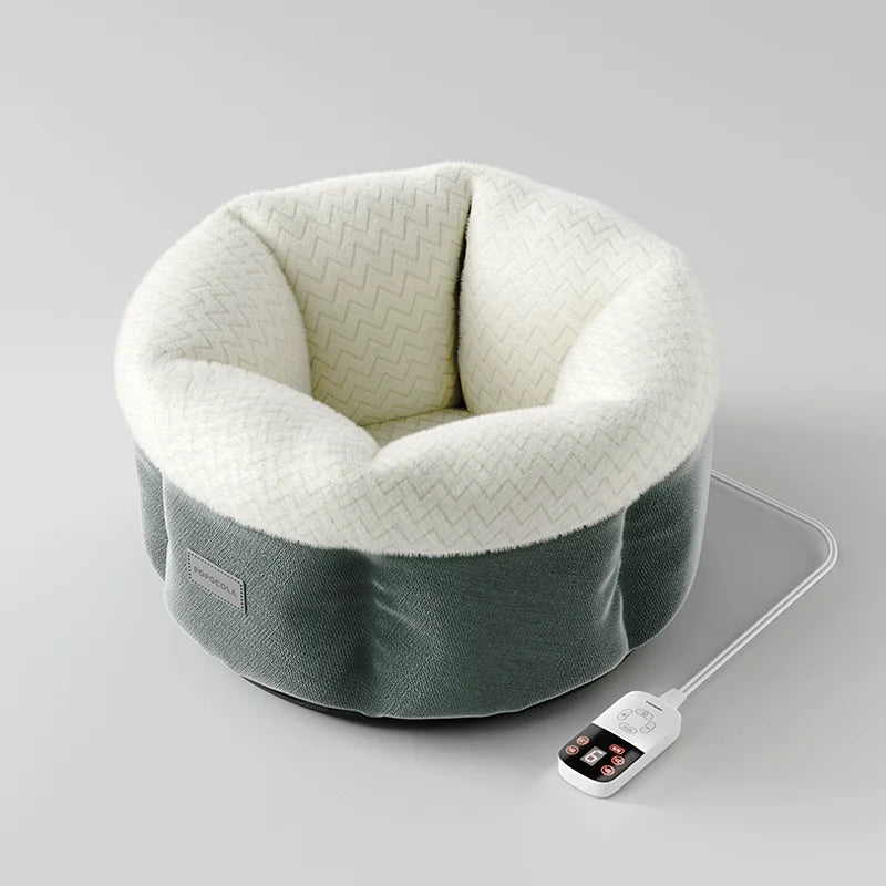 Smart Heated Plush Cat Bed