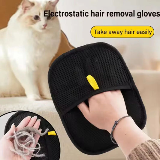 Double-Sided Pet Grooming Gloves