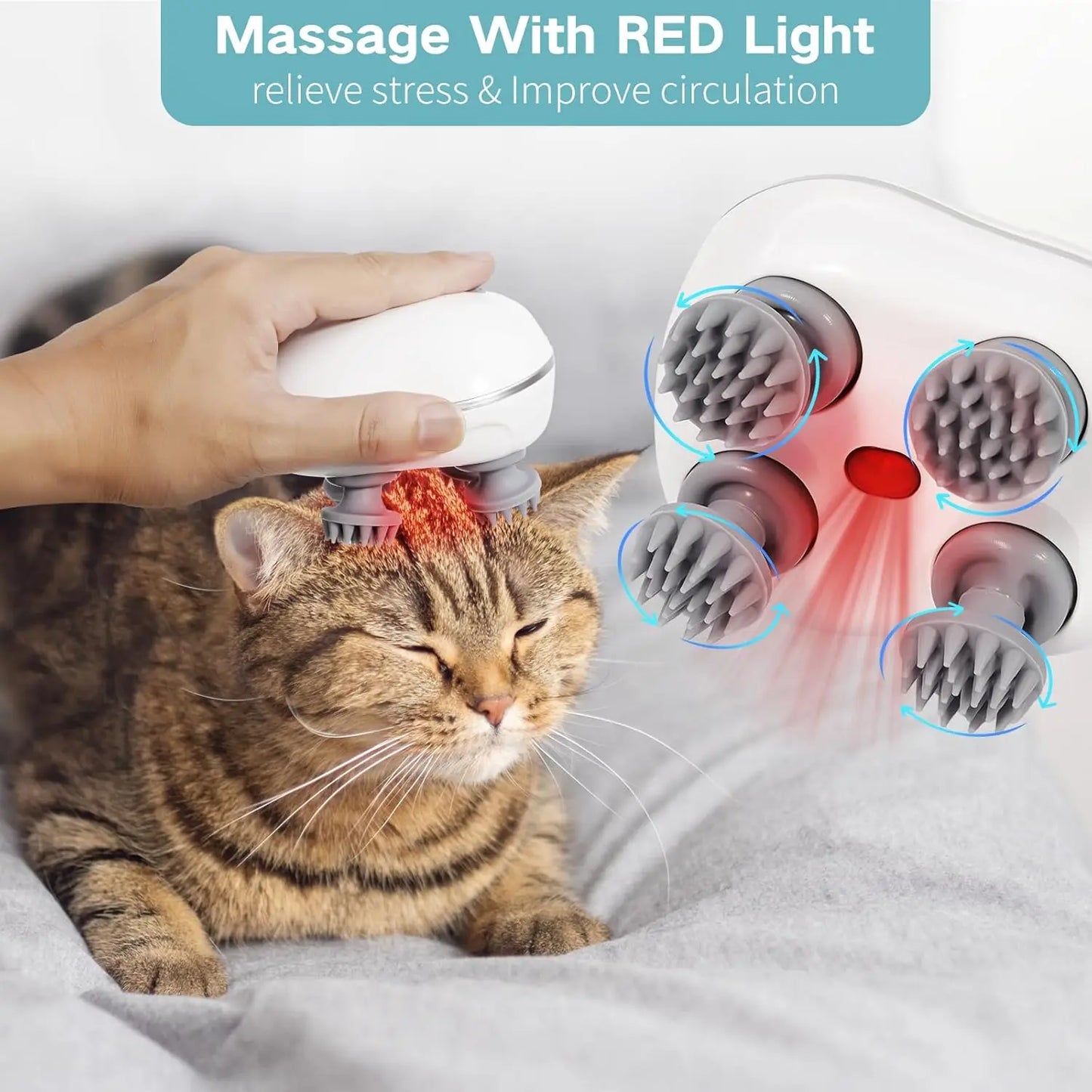 Electric Cat Massager with Red Light