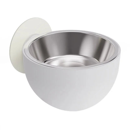 Petzrella Wall-Mounted Pet Bowl – Stainless Steel & Tilted