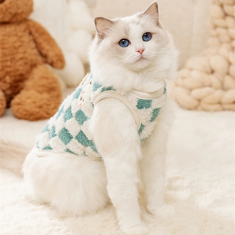 Cozy Winter Fleece Vest for Cats