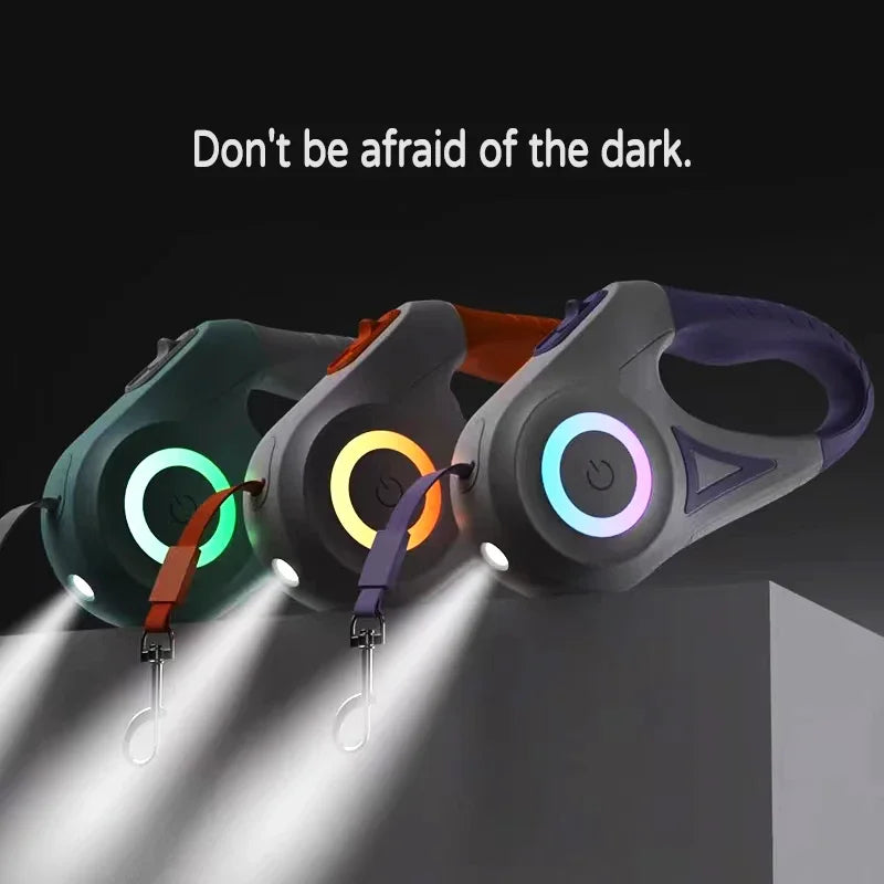 Petzrella LED Rollleine mit Licht – 3m & 5m