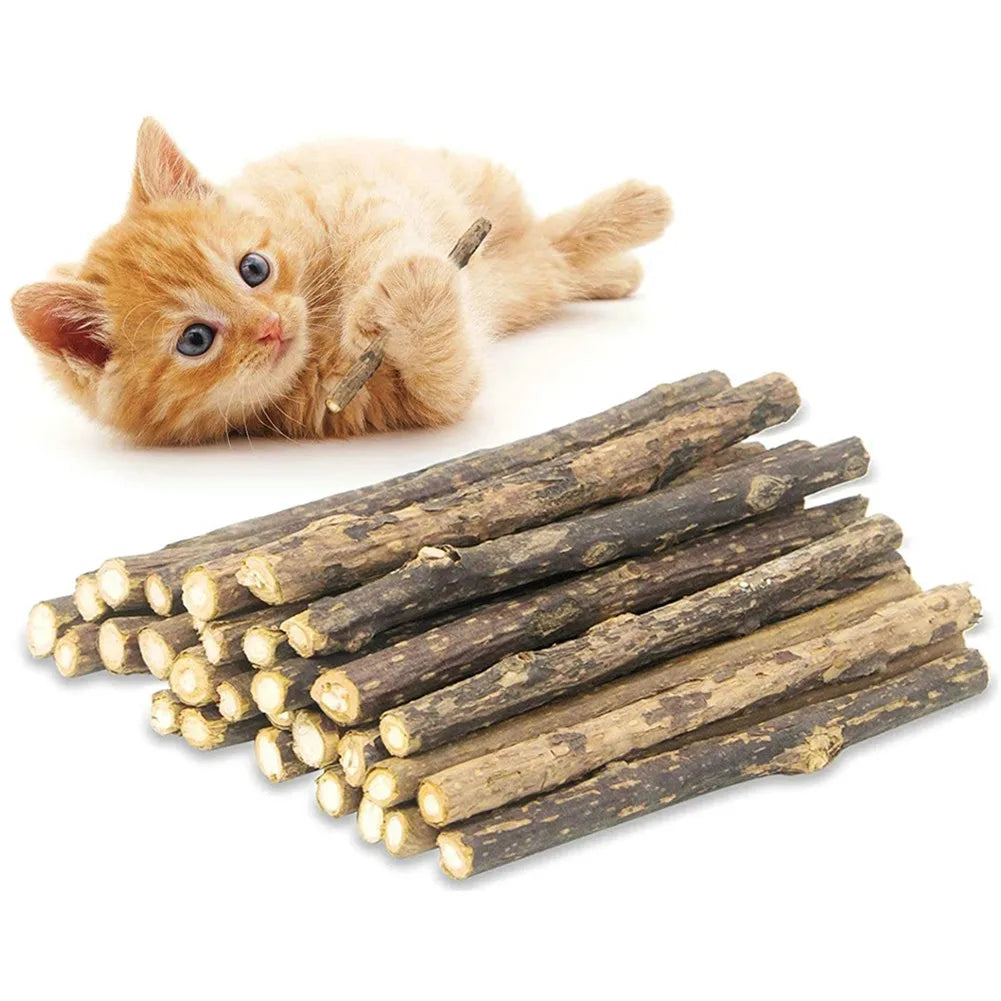 Natural Catnip Wood Sticks – 15-Piece Set for Cats
