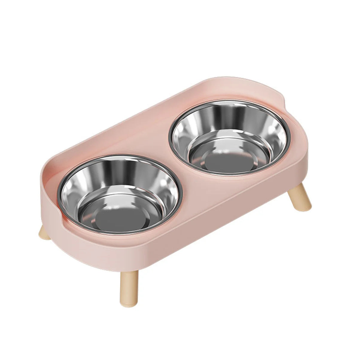 Elevated Double Food & Water Bowl for Cats & Dogs