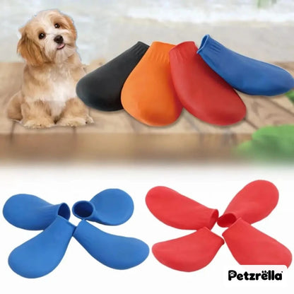 Petzrella Rubber Dog Boots – 4-Pack Against Salt and Mud