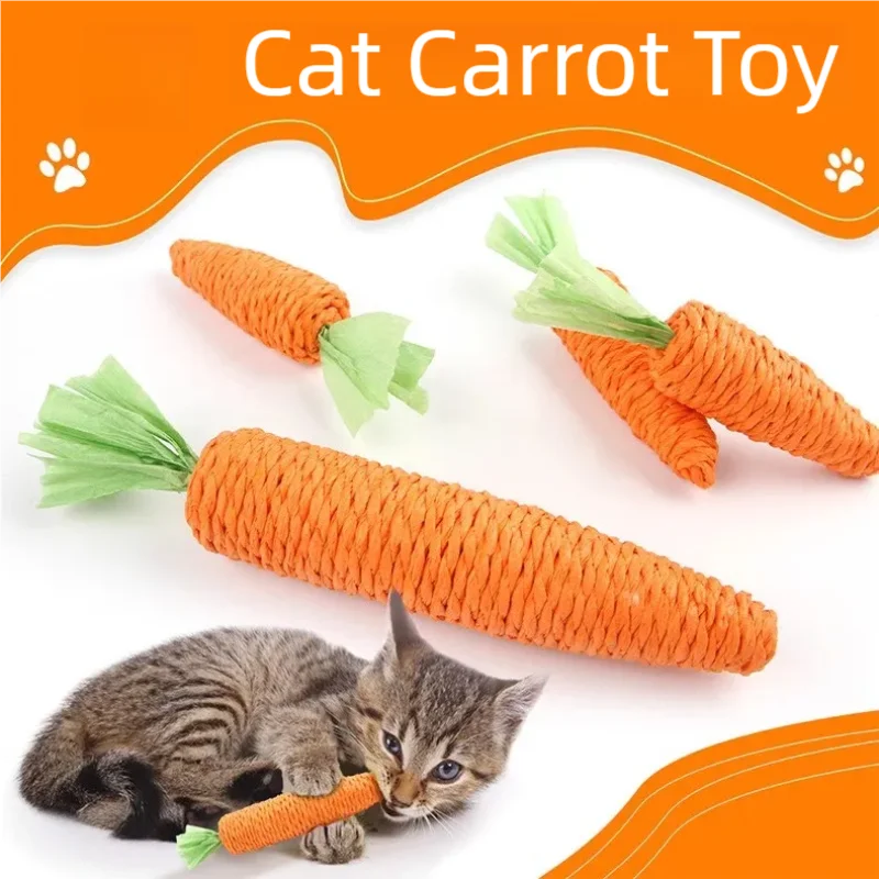 Sisal Carrot Chew Toy for Cats