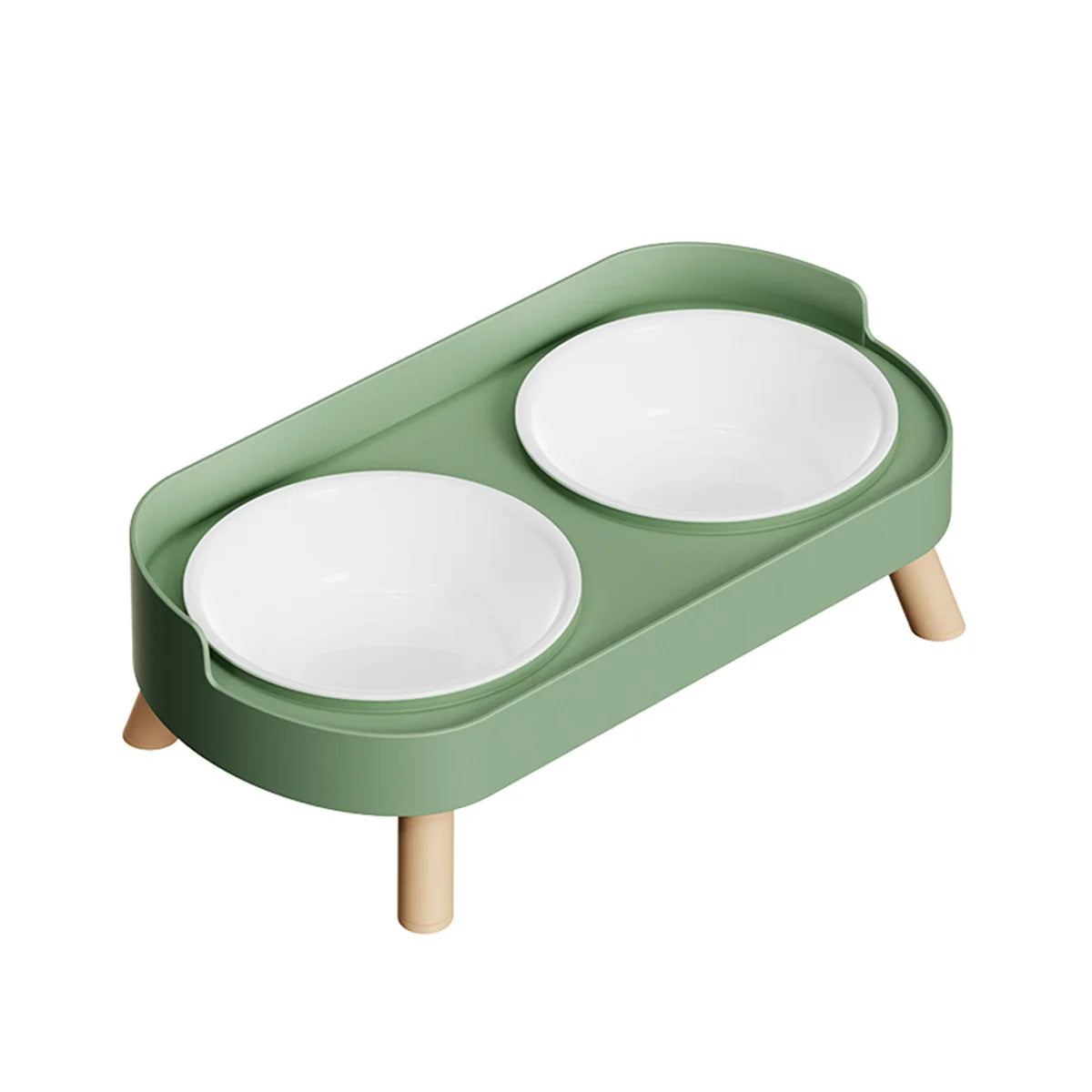 Elevated Double Food & Water Bowl for Cats & Dogs