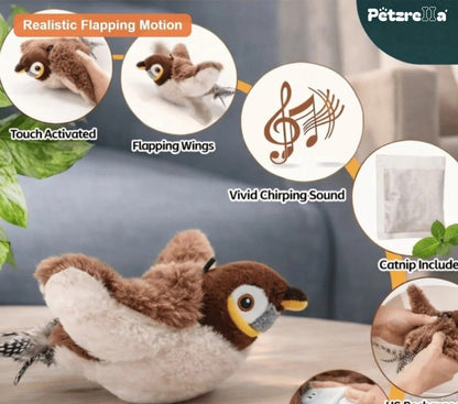 Petzrella Flapping Chirp Hunting Bird Toy