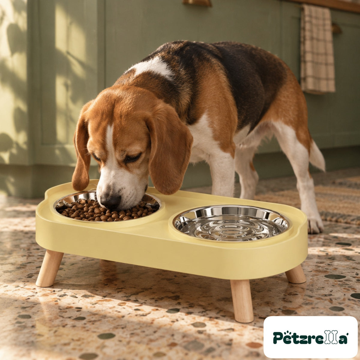 Petzrella Elevated Double Pet Bowl