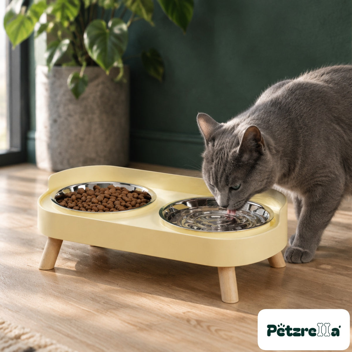Petzrella Elevated Double Pet Bowl - view 2