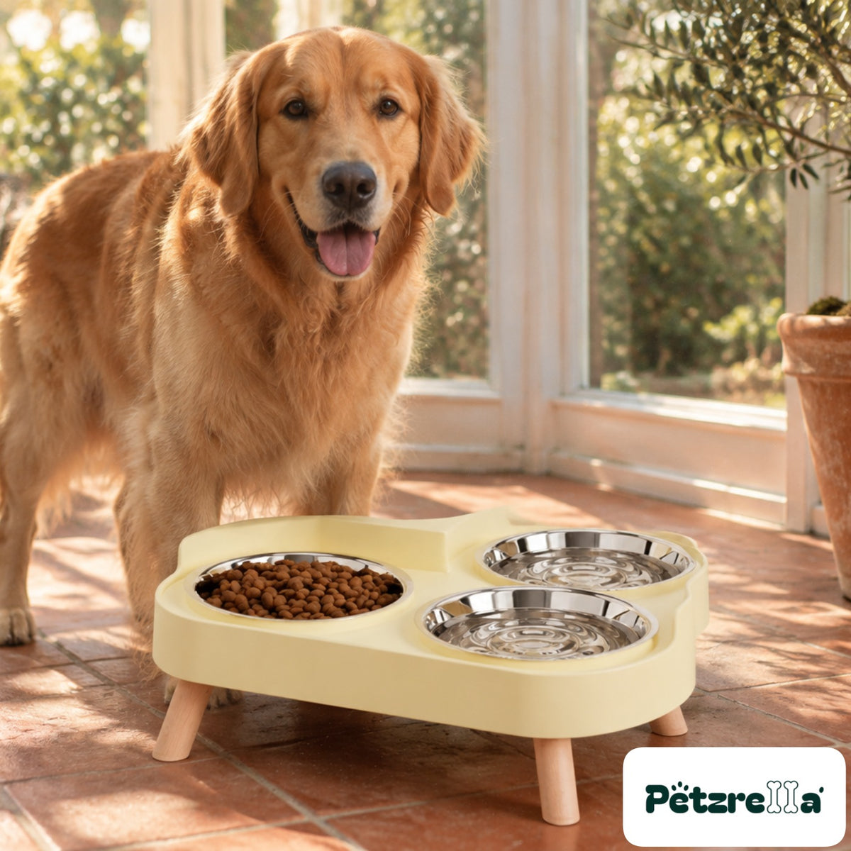 Petzrella Elevated Double Pet Bowl - view 3