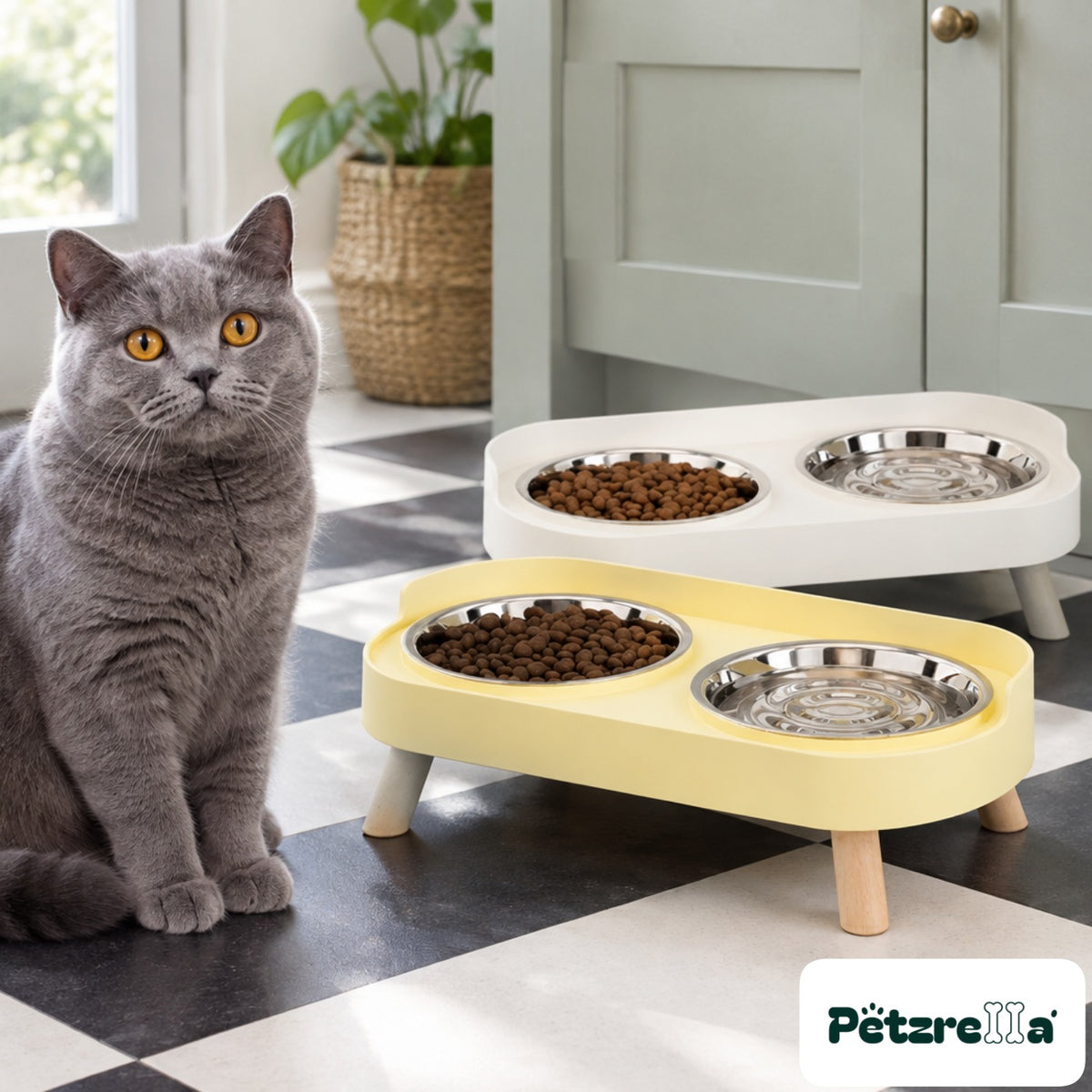 Petzrella Elevated Double Pet Bowl - view 6