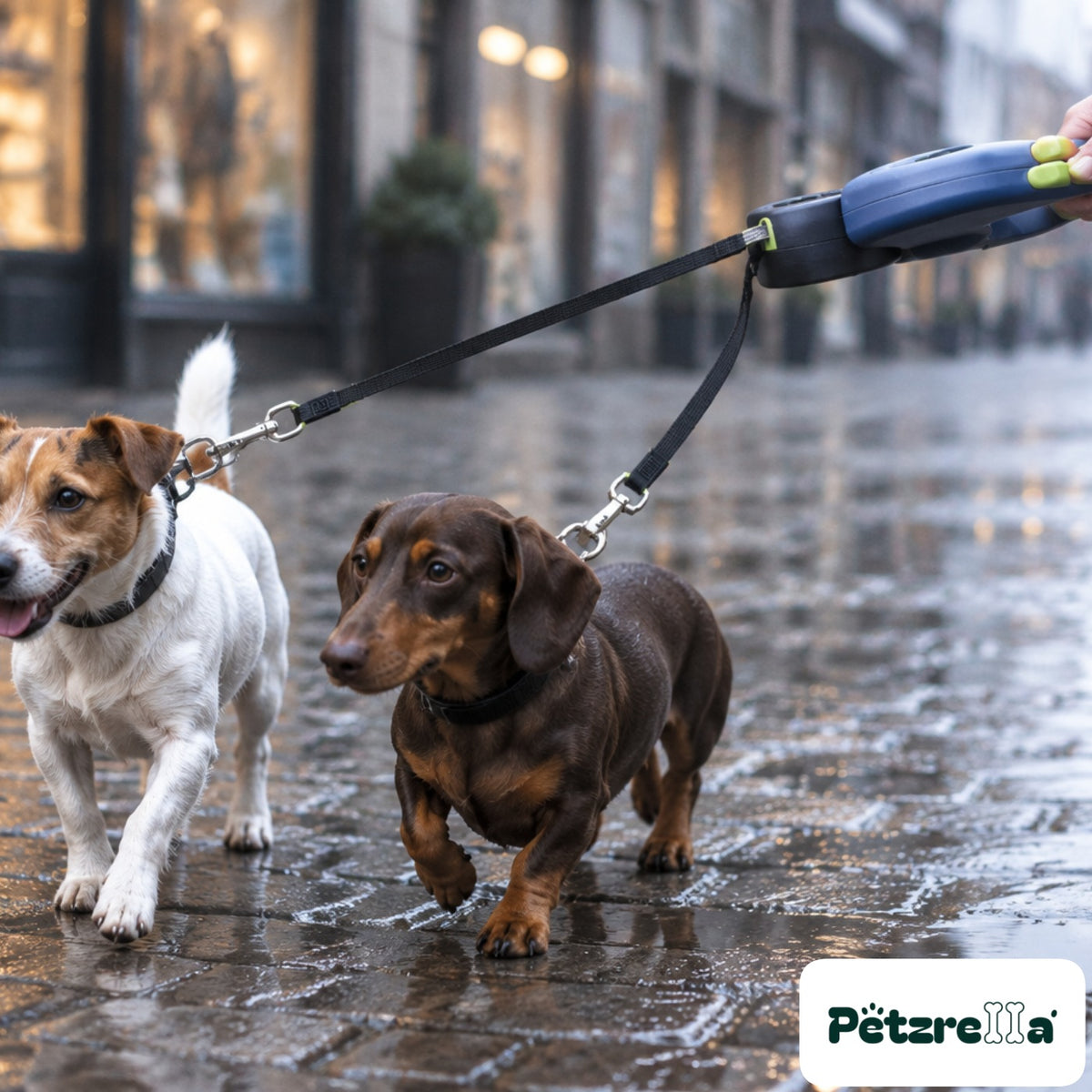 Petzrella Auto-Retractable Double Dog Leash - view 2