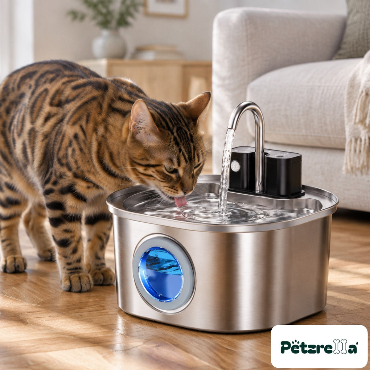 Petzrella 3L Wireless Pet Fountain