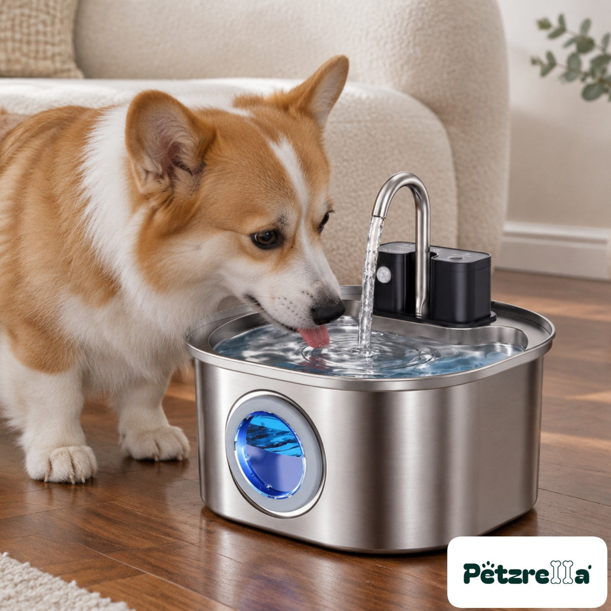 Petzrella 3L Wireless Pet Fountain