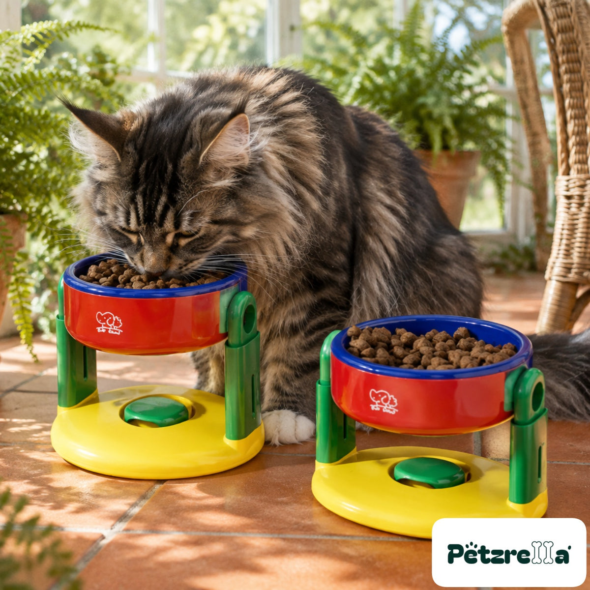 Petzrella Adjustable Double Feeding Bowl