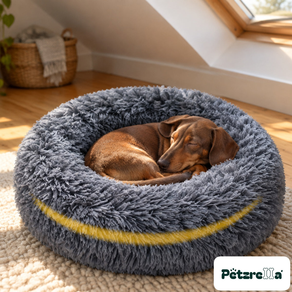 Petzrella Round Plush Pet Bed