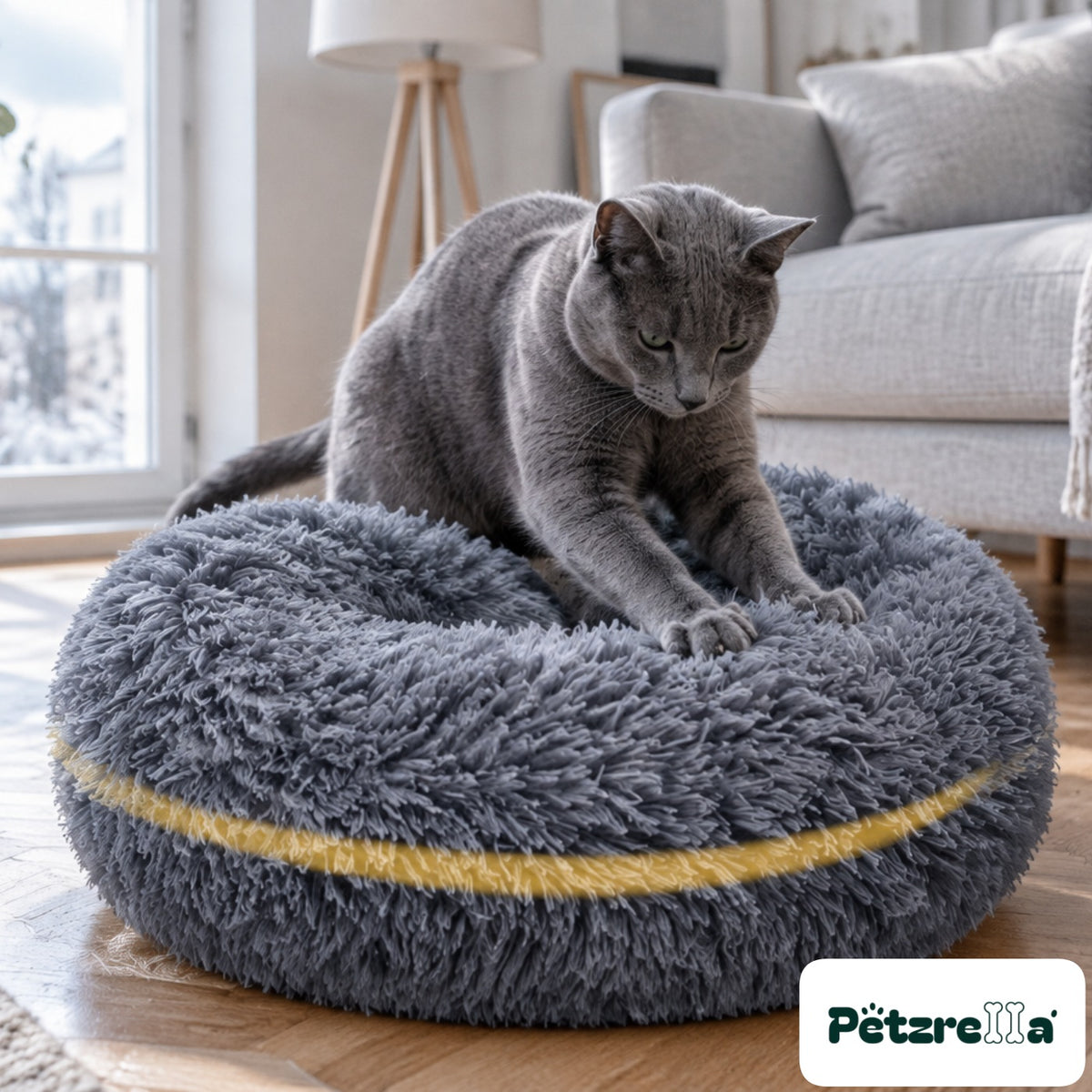 Petzrella Round Plush Pet Bed