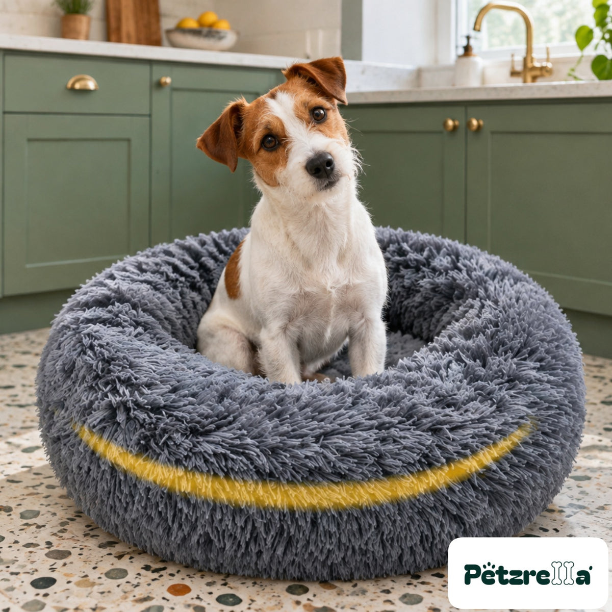 Petzrella Round Plush Pet Bed