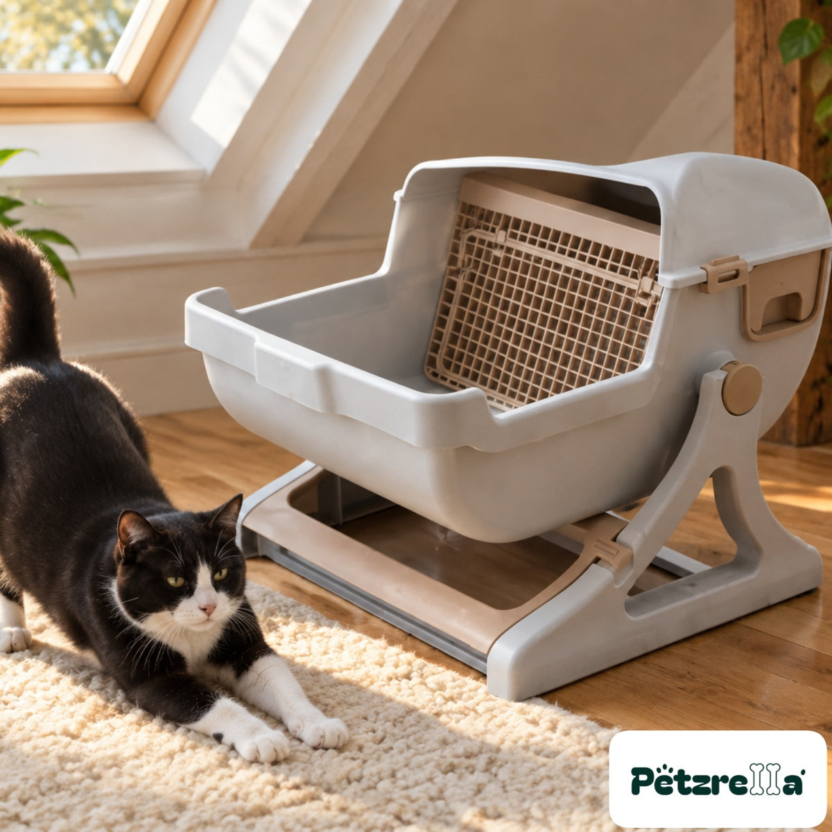 Petzrella Semi-Automatic Self-Cleaning Litter Box XXL