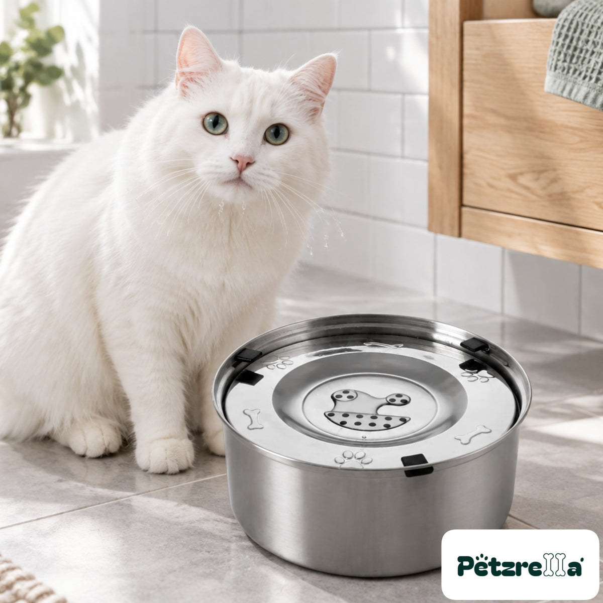 Petzrella No-Spill Floating Pet Water Bowl