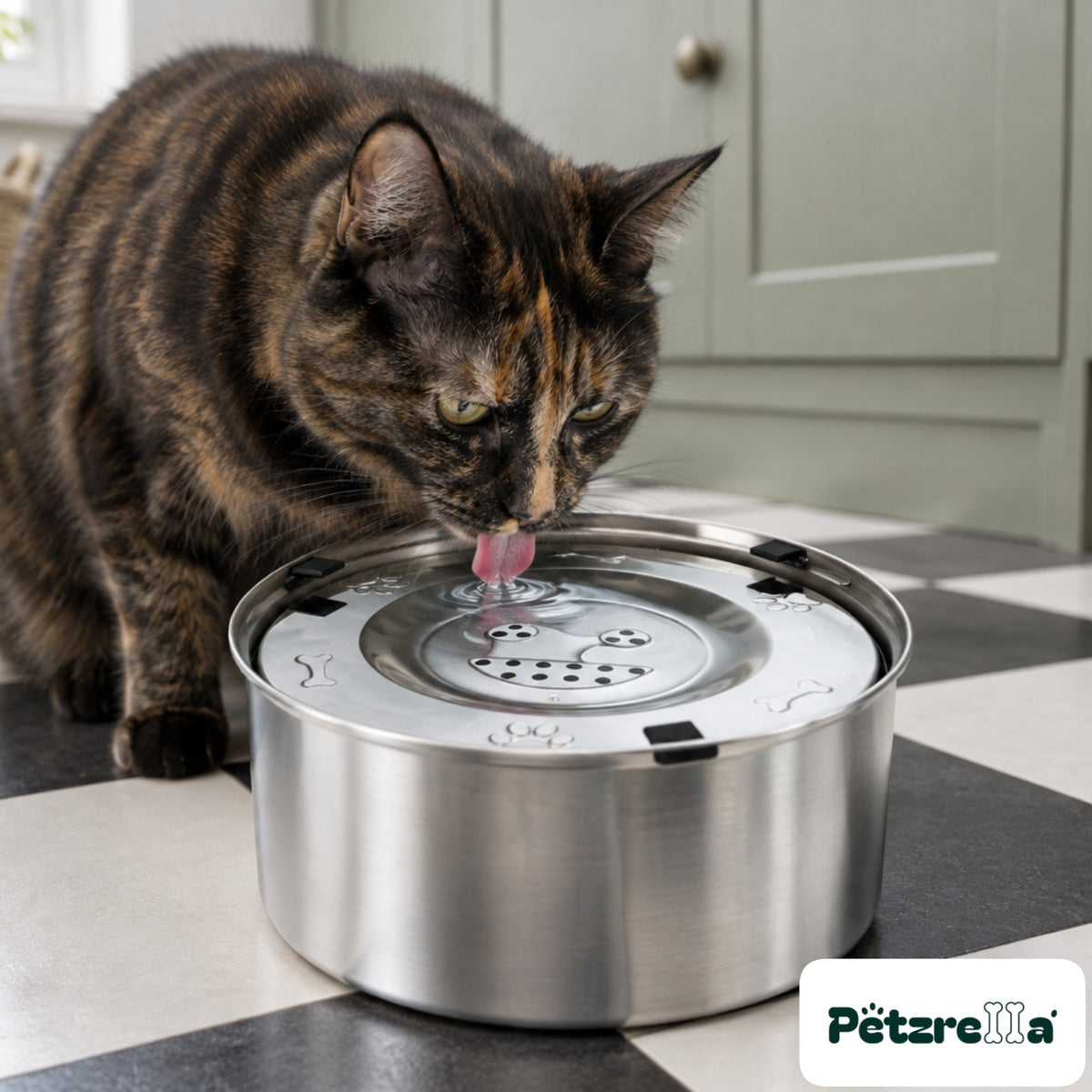 Petzrella No-Spill Floating Pet Water Bowl