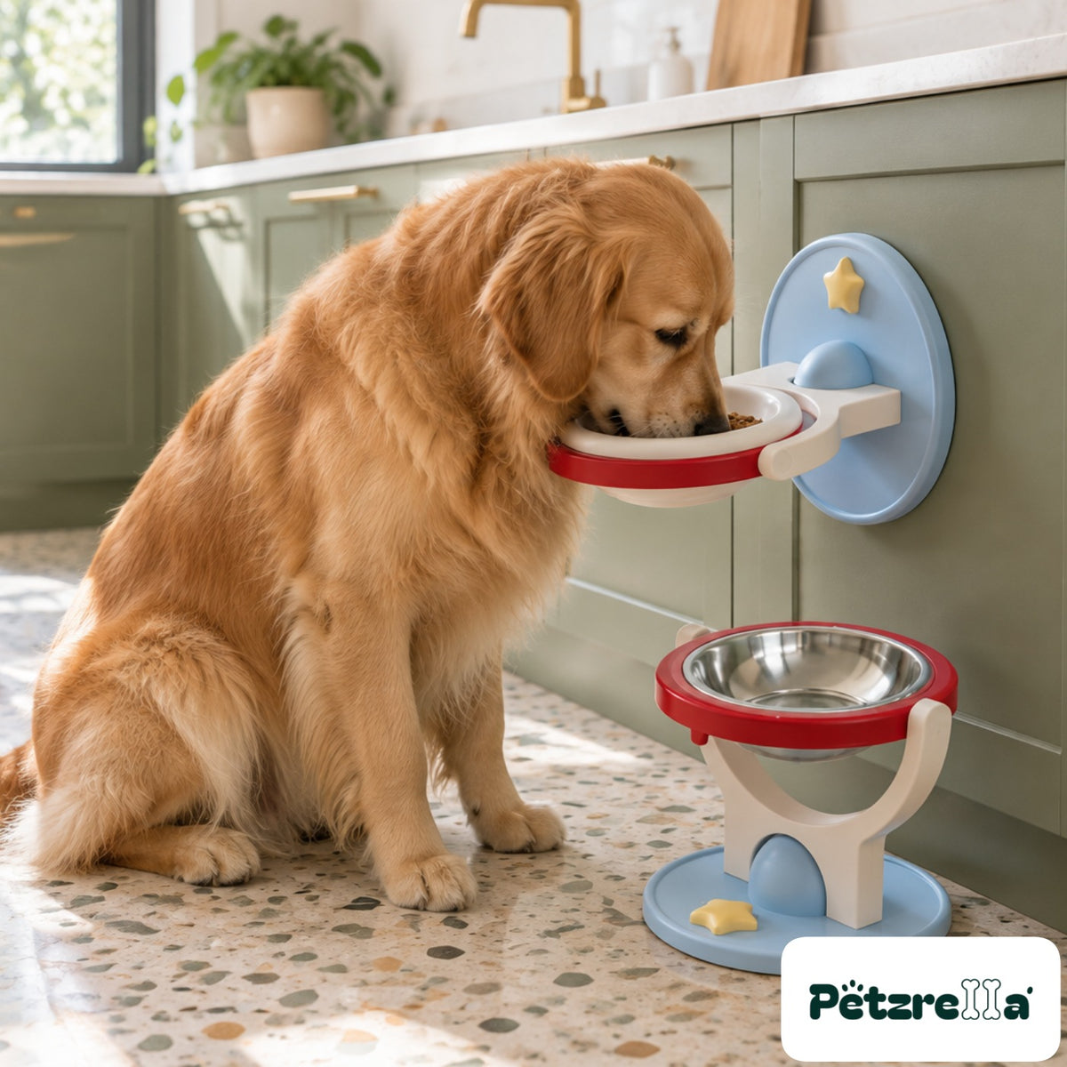 Petzrella Elevated Pet Bowl