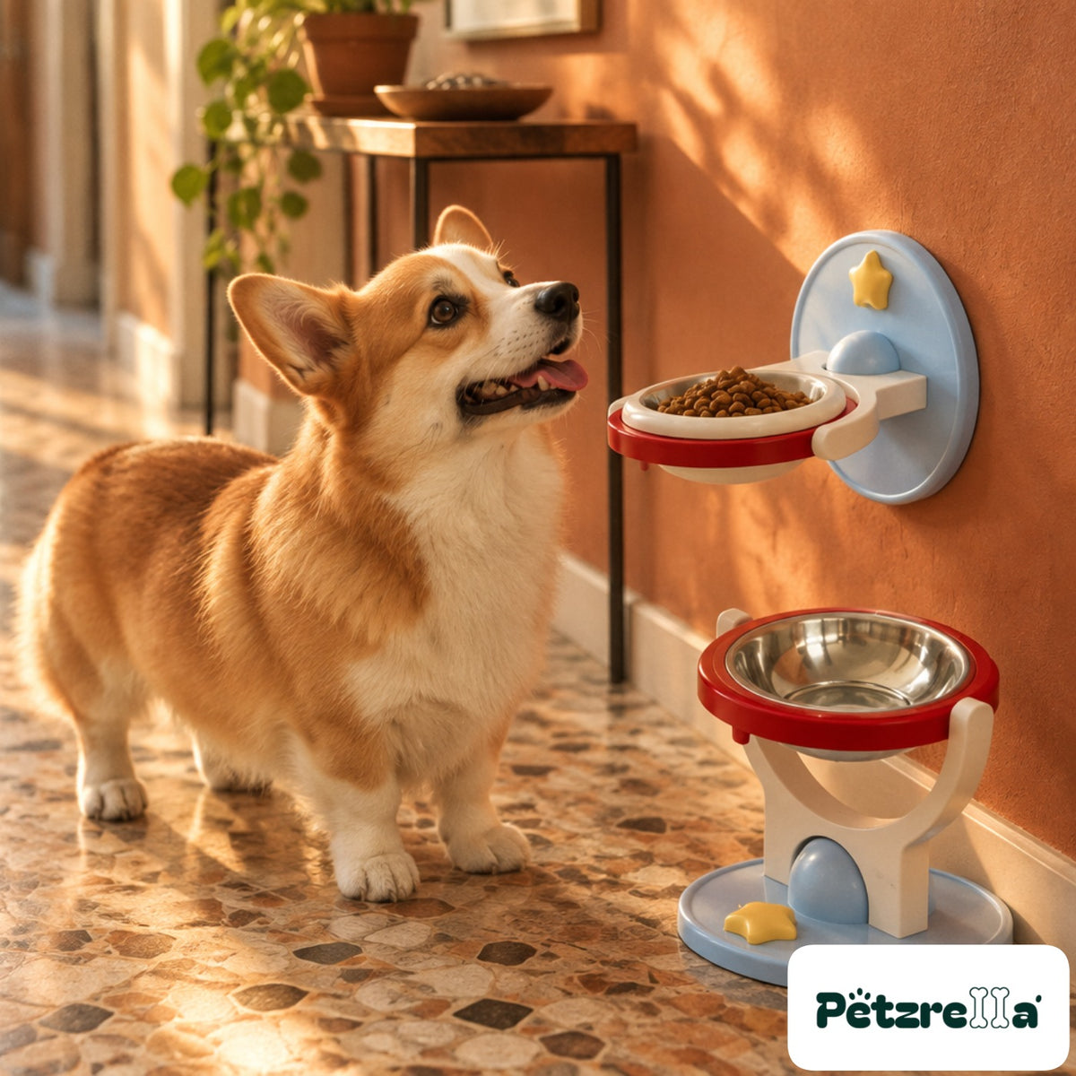 Petzrella Elevated Pet Bowl