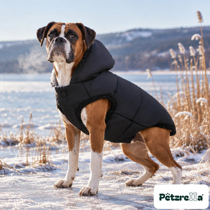 Petzrella Arctic Shield Puffer Jacket - Boxer at frozen lakeshore