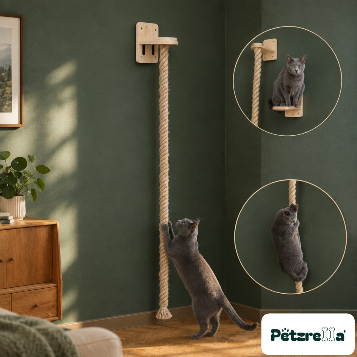 Petzrella Cat Climbing Playground - Russian Blue scratching post