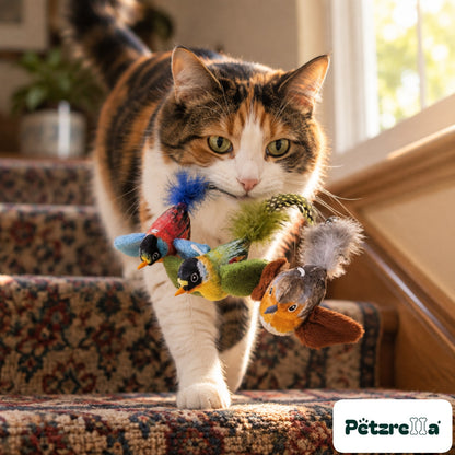 Petzrella Motion-Activated Chirping Plush Bird Toy